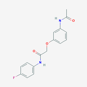 molecular formula C16H15FN2O3 B5808808 2-[3-(acetylamino)phenoxy]-N-(4-fluorophenyl)acetamide CAS No. 444148-83-8