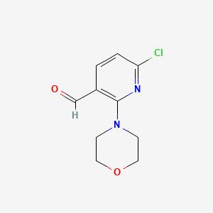 molecular formula C10H11ClN2O2 B580884 6-Chloro-2-morpholinonicotinaldehyde CAS No. 1355247-67-4