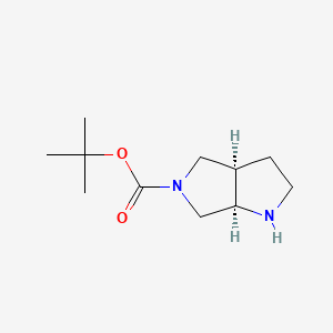 molecular formula C11H20N2O2 B580885 (3aR,6aR)-tert-butyl hexahydropyrrolo[3,4-b]pyrrole-5(1H)-carboxylate CAS No. 370882-39-6