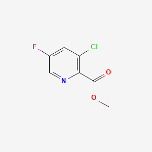 molecular formula C7H5ClFNO2 B580887 Methyl 3-chloro-5-fluoropyridine-2-carboxylate CAS No. 1214387-31-1
