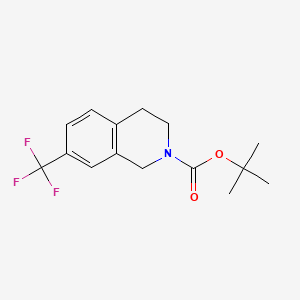 molecular formula C15H18F3NO2 B580891 叔丁基-7-(三氟甲基)-3,4-二氢异喹啉-2(1H)-羧酸酯 CAS No. 1257855-77-8