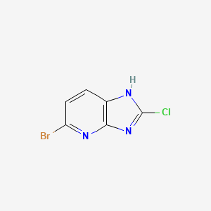 molecular formula C6H3BrClN3 B580892 5-溴-2-氯-3H-咪唑并[4,5-b]吡啶 CAS No. 1260669-88-2