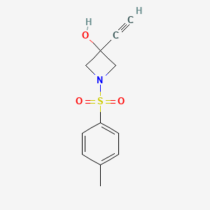 molecular formula C12H13NO3S B580894 3-Ethynyl-1-tosylazetidin-3-OL CAS No. 1349199-60-5