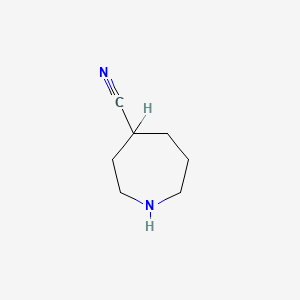 molecular formula C7H12N2 B580898 Azepane-4-carbonitrile CAS No. 1259062-50-4