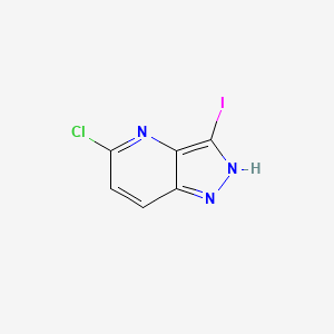 molecular formula C6H3ClIN3 B580900 5-chloro-3-iodo-1H-pyrazolo[4,3-b]pyridine CAS No. 1357945-27-7