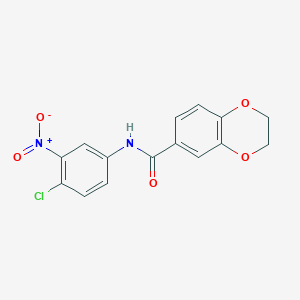 molecular formula C15H11ClN2O5 B5809008 N-(4-chloro-3-nitrophenyl)-2,3-dihydro-1,4-benzodioxine-6-carboxamide 
