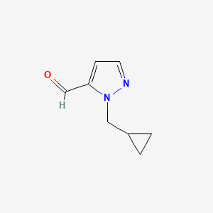 molecular formula C8H10N2O B580901 1-(环丙基甲基)-1H-吡唑-5-甲醛 CAS No. 1236365-97-1