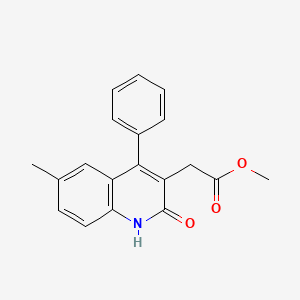 molecular formula C19H17NO3 B5809013 METHYL 2-(6-METHYL-2-OXO-4-PHENYL-1,2-DIHYDROQUINOLIN-3-YL)ACETATE 