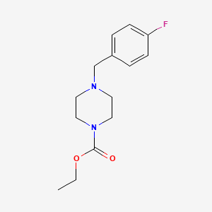 molecular formula C14H19FN2O2 B5809049 ethyl 4-[(4-fluorophenyl)methyl]piperazine-1-carboxylate 