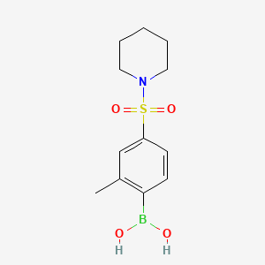 molecular formula C12H18BNO4S B580906 2-Methyl-4-(piperidin-1-ylsulfonyl)phenylboronic acid CAS No. 1217501-52-4