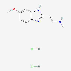molecular formula C11H17Cl2N3O B580912 [2-(5-Methoxy-1H-benzimidazol-2-yl)ethyl]methylamine dihydrochloride CAS No. 1269393-89-6
