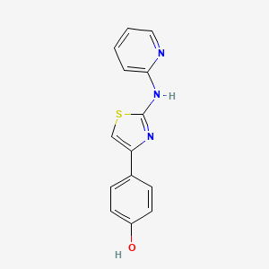 molecular formula C14H11N3OS B5809134 4-[2-(Pyridin-2-ylamino)-1,3-thiazol-4-yl]phenol 