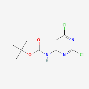 molecular formula C9H11Cl2N3O2 B580915 叔丁基(2,6-二氯嘧啶-4-基)氨基甲酸酯 CAS No. 1244949-72-1