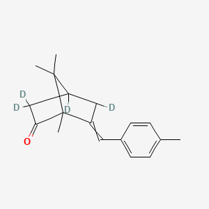 molecular formula C18H22O B580917 4-甲基苄亚基樟脑-d4 CAS No. 1219806-41-3
