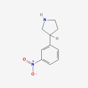molecular formula C10H12N2O2 B580918 3-(3-Nitrophenyl)pyrrolidine CAS No. 1263279-39-5