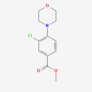 molecular formula C12H14ClNO3 B580919 Methyl 3-chloro-4-morpholinobenzoate CAS No. 1314406-49-9