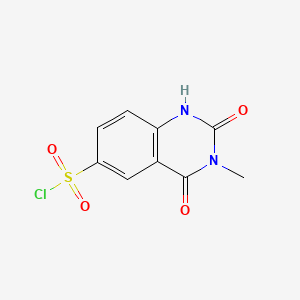 molecular formula C9H7ClN2O4S B580922 3-Methyl-2,4-dioxo-1,2,3,4-tetrahydroquinazoline-6-sulfonyl chloride CAS No. 1206117-96-5