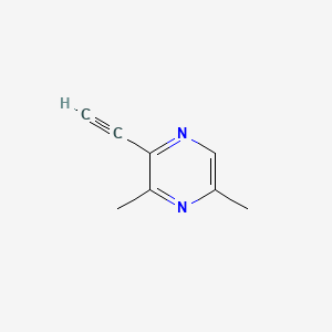 molecular formula C8H8N2 B580923 3,5-Dimethyl-2-ethynylpyrazine CAS No. 1374115-63-5