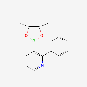 molecular formula C17H20BNO2 B580926 2-Phenyl-3-(4,4,5,5-tetramethyl-1,3,2-dioxaborolan-2-yl)pyridine CAS No. 1313519-78-6