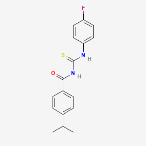 molecular formula C17H17FN2OS B5809269 N-[(4-fluorophenyl)carbamothioyl]-4-(propan-2-yl)benzamide 