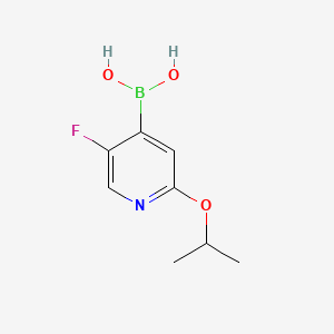 molecular formula C8H11BFNO3 B580927 (5-Fluoro-2-isopropoxypyridin-4-yl)boronic acid CAS No. 1264127-92-5