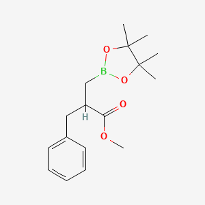 molecular formula C17H25BO4 B580930 methyl 2-benzyl-3-(4,4,5,5-tetramethyl-1,3,2-dioxaborolan-2-yl)propanoate CAS No. 1243540-13-7