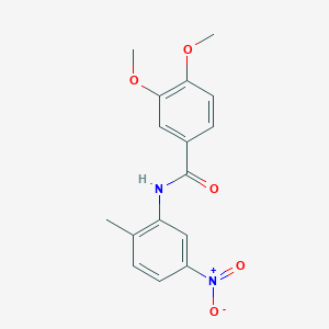 molecular formula C16H16N2O5 B5809305 N-(2-methyl-5-nitrophenyl)-3,4-dimethoxybenzamide 