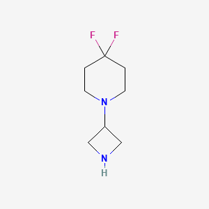 molecular formula C8H14F2N2 B580931 1-(Azetidin-3-YL)-4,4-difluoropiperidine CAS No. 1257293-83-6