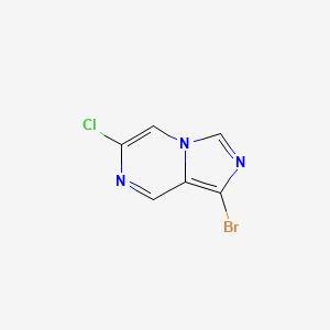 molecular formula C6H3BrClN3 B580933 1-Bromo-6-chloroimidazo[1,5-a]pyrazine CAS No. 1214875-29-2