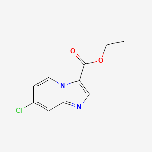 molecular formula C10H9ClN2O2 B580935 Ethyl 7-chloroimidazo[1,2-A]pyridine-3-carboxylate CAS No. 1296201-68-7