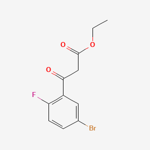 molecular formula C11H10BrFO3 B580937 Ethyl (5-bromo-2-fluorobenzoyl)acetate CAS No. 1020058-47-2