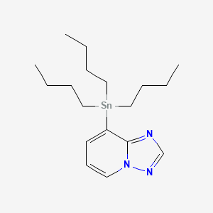 molecular formula C18H31N3Sn B580939 8-Tributylstannyl[1,2,4]triazolo[1,5-a]pyridine CAS No. 1245816-23-2