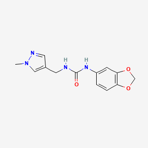 molecular formula C13H14N4O3 B5809478 N-(1,3-BENZODIOXOL-5-YL)-N'-[(1-METHYL-1H-PYRAZOL-4-YL)METHYL]UREA 