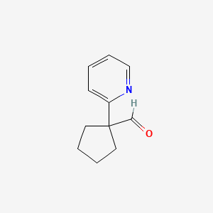 molecular formula C11H13NO B580950 1-(Pyridin-2-yl)cyclopentanecarbaldehyde CAS No. 1211594-98-7
