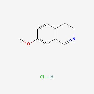 molecular formula C10H12ClNO B580951 7-Methoxy-3,4-dihydroisoquinoline hydrochloride CAS No. 1216775-99-3