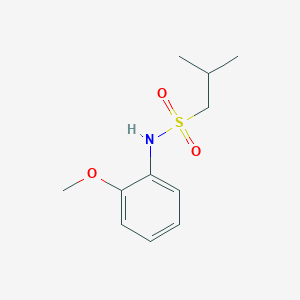 molecular formula C11H17NO3S B5809515 N-(2-methoxyphenyl)-2-methylpropane-1-sulfonamide 