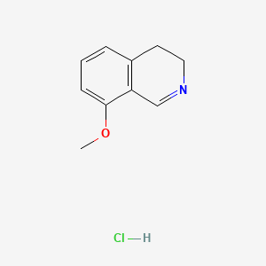 molecular formula C10H12ClNO B580952 8-Methoxy-3,4-dihydroisoquinoline;hydrochloride CAS No. 24693-45-6