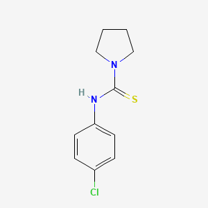 molecular formula C11H13ClN2S B5809526 N-(4-chlorophenyl)pyrrolidine-1-carbothioamide 