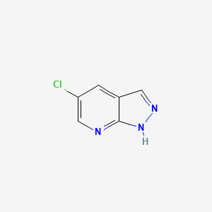 molecular formula C6H4ClN3 B580954 5-氯-1H-吡唑并[3,4-b]吡啶 CAS No. 1240725-66-9