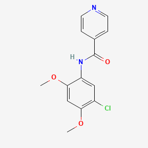 molecular formula C14H13ClN2O3 B5809559 N-(5-chloro-2,4-dimethoxyphenyl)pyridine-4-carboxamide 