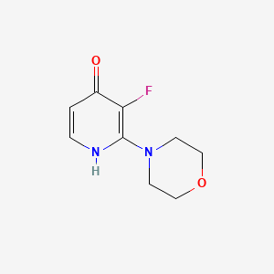 molecular formula C9H11FN2O2 B580957 3-氟-2-吗啉代吡啶-4-醇 CAS No. 1344046-08-7