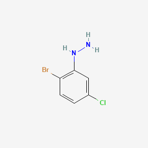 molecular formula C6H6BrClN2 B580962 (2-Bromo-5-chlorophenyl)hydrazine CAS No. 922552-53-2
