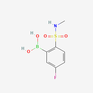 molecular formula C7H9BFNO4S B580963 (5-氟-2-(N-甲基磺酰胺基)苯基)硼酸 CAS No. 1218790-75-0