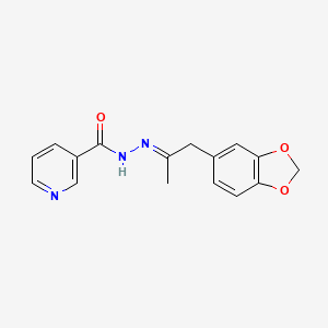 molecular formula C16H15N3O3 B5809632 N-[(E)-1-(1,3-benzodioxol-5-yl)propan-2-ylideneamino]pyridine-3-carboxamide 