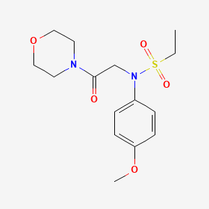molecular formula C15H22N2O5S B5809641 N-(4-methoxyphenyl)-N-(2-morpholin-4-yl-2-oxoethyl)ethanesulfonamide 