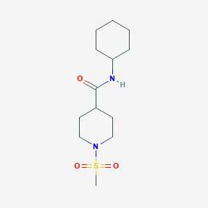 molecular formula C13H24N2O3S B5809667 N-cyclohexyl-1-(methylsulfonyl)piperidine-4-carboxamide 