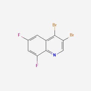 molecular formula C9H3Br2F2N B580970 3,4-Dibromo-6,8-difluoroquinoline CAS No. 1210168-52-7