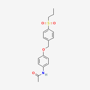 molecular formula C18H21NO4S B5809716 N~1~-(4-{[4-(Propylsulfonyl)benzyl]oxy}phenyl)acetamide 