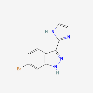 molecular formula C10H7BrN4 B580975 6-bromo-3-(1H-imidazol-2-yl)-1H-indazole CAS No. 1207174-95-5