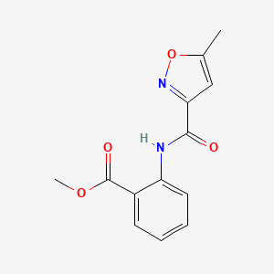 molecular formula C13H12N2O4 B5809766 Methyl 2-(5-methylisoxazole-3-carboxamido)benzoate 